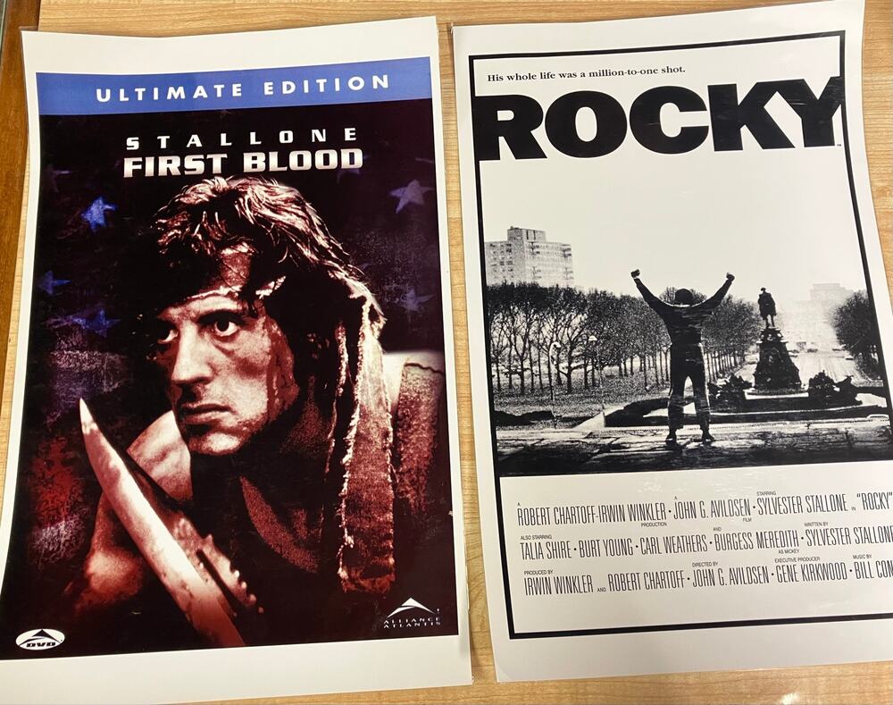 Sylvester Stallone Movie Posters Set Rocky and First Blood Rambo